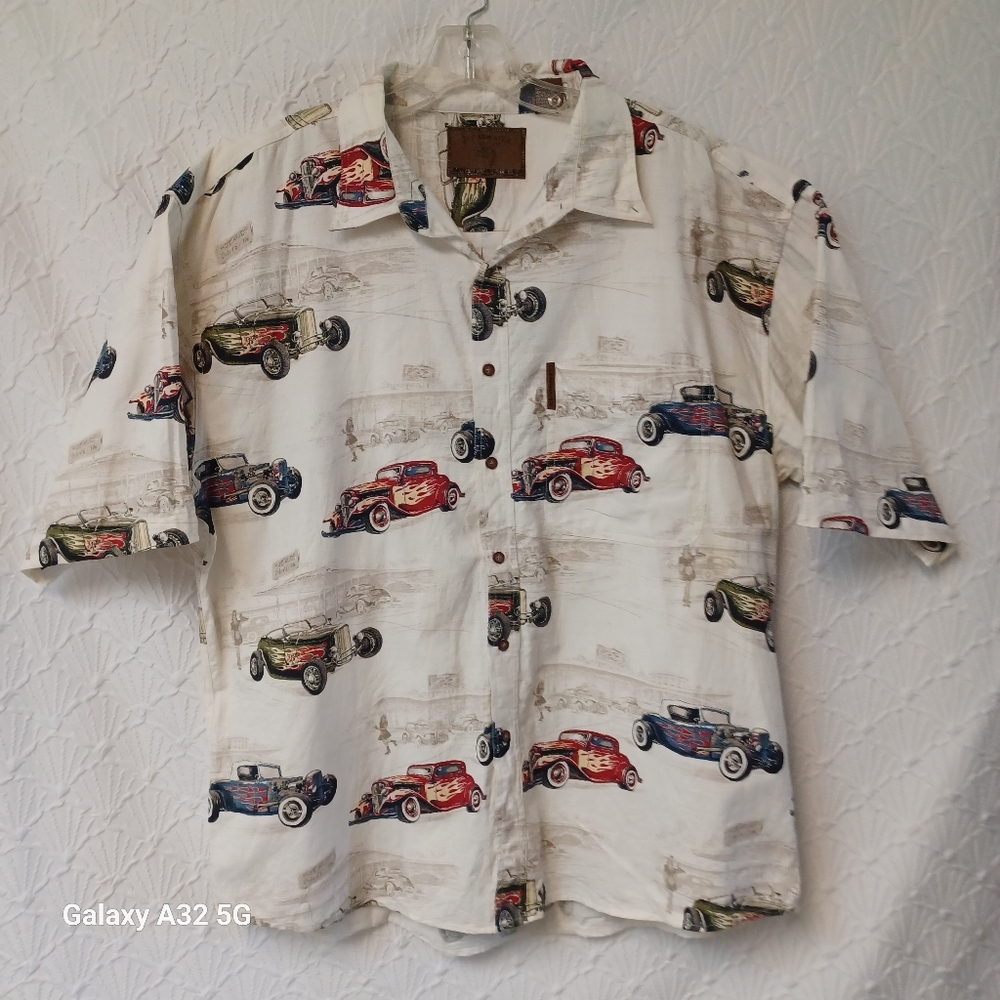 Clearwater Outfitters Size XXL Men's Classic Car Print Shirt - Picture 3 of 16